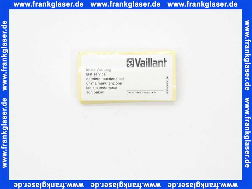 Wartungsaufkleber, (x100) Vaillant-Nr. 0020270735