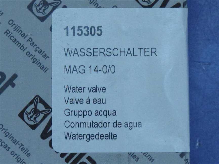 Vaillant Wasserschalter 115305
