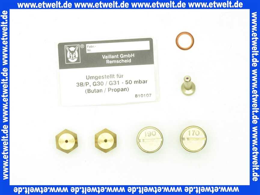 Vaillant Düsenwechselsatz 200185
