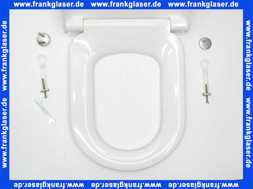 8809S1 Villeroy & Boch WC-Sitz Serie Hommage mit Quickrelease und Softclose Scharniere verchromt R1 Weiss