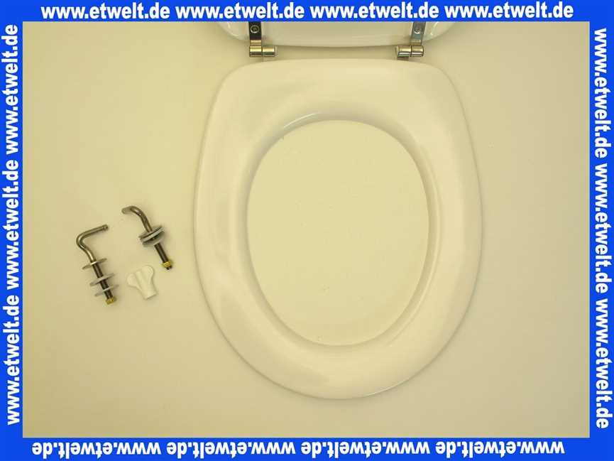 882361 Villeroy & Boch WC-Sitz Omnia weiss mit Scharnieren Edelstahl
