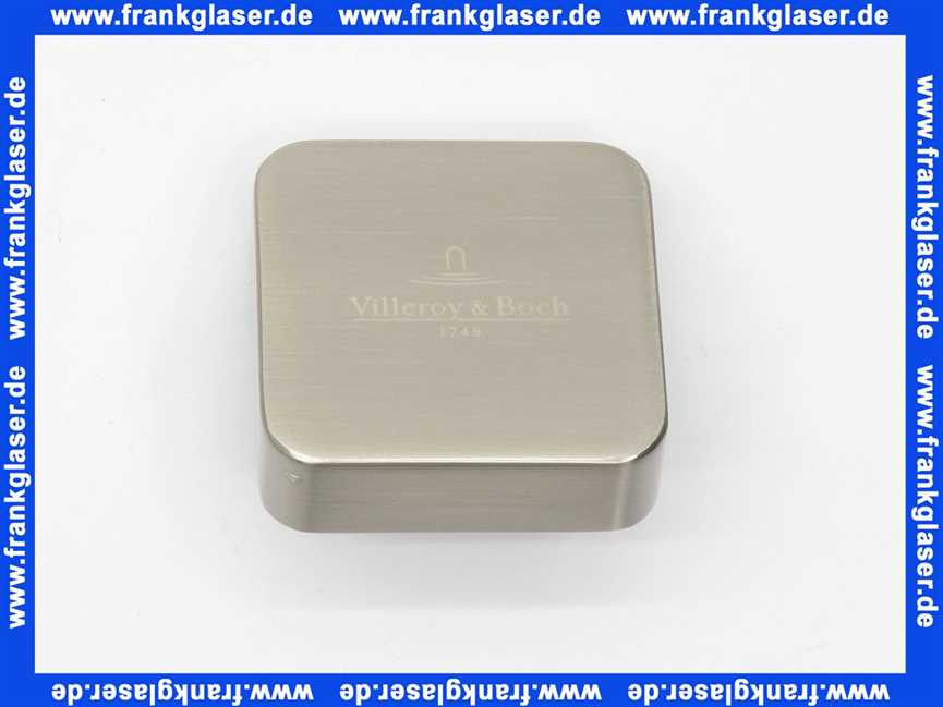 940536L7/61 Vileroy und Boch Abdeckkappe Einzelgriff eckig für Drehgriff