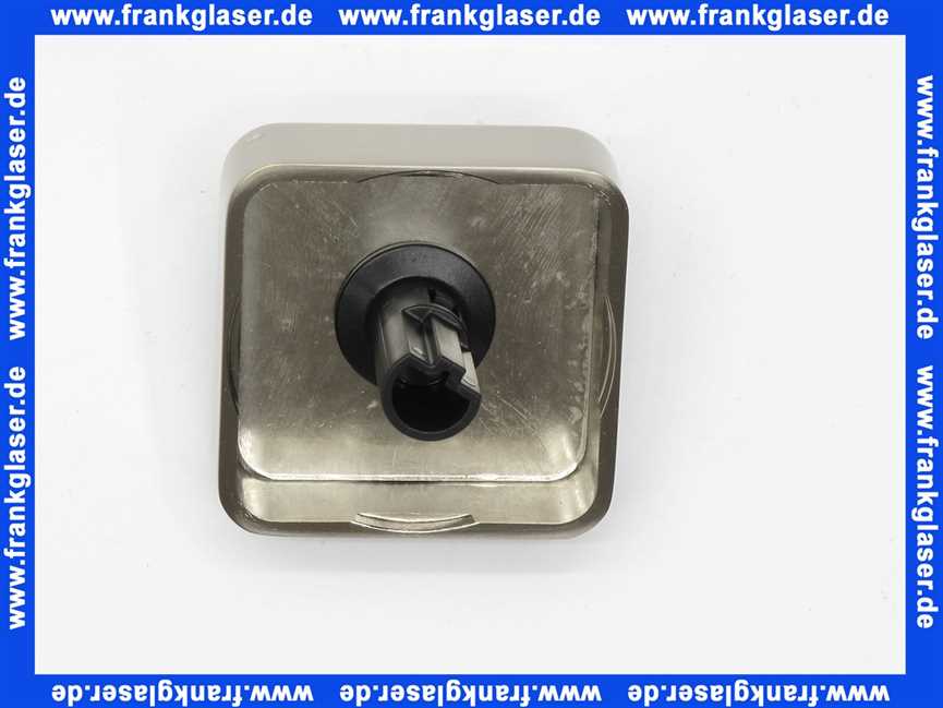 940536L7 Vileroy und Boch Abdeckkappe Einzelgriff eckig für Drehgriff Excenterbedienung gebürstet