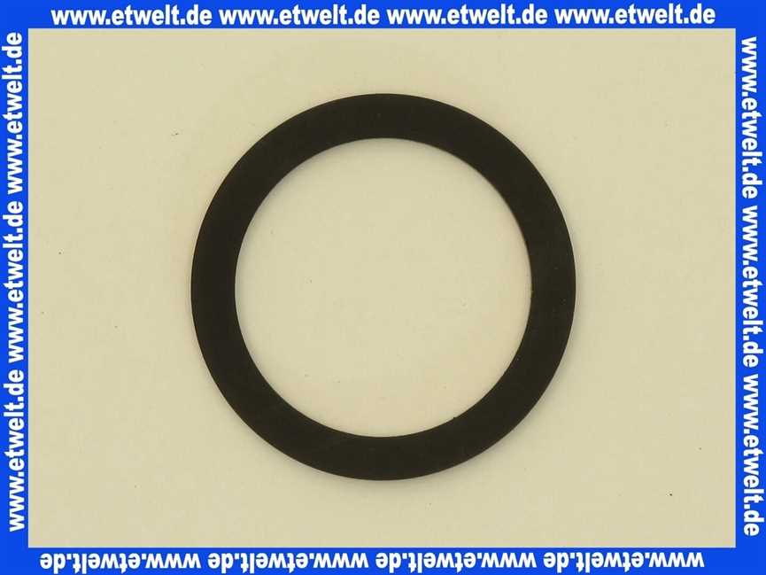Dichtungsring 48x37x3 mm, Gummi, EPDM für Trinkwasser zertifiziert nach KTW-BWGL, EN 681-1, 70°Sh.A, o.Einlage, schwarz