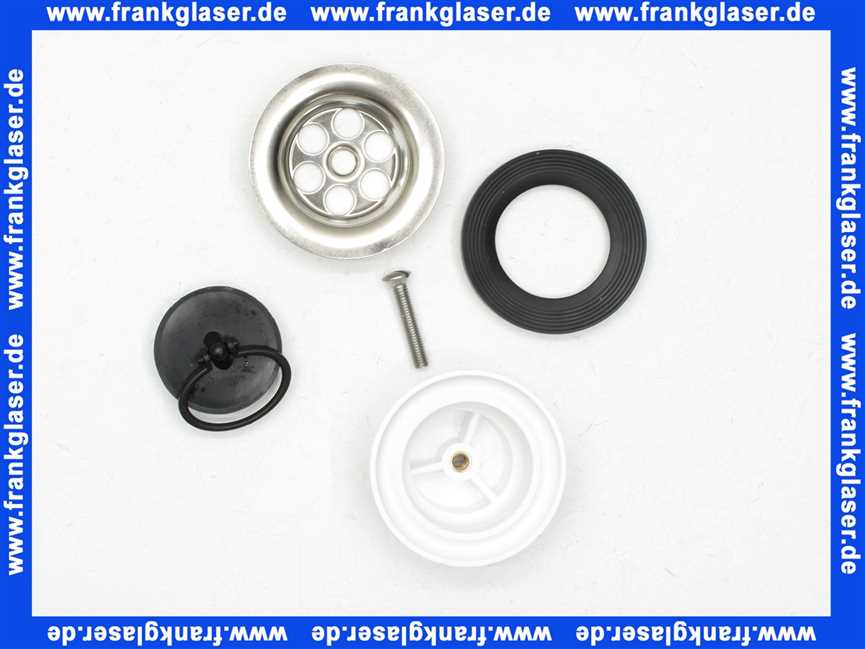 101961 Viega Ablaufventil für Spüle, Ventiloberteil Edelstahl, Ventilstopfen mit Schlüsselring, Ventilunterteil Kunststoff, Aufbauhöhe Ventilunterteil 40, 1 1/2 Zoll, Durchmesser 70, Modell 7432.31