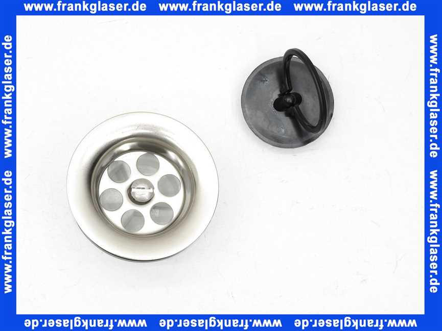 101961 Viega Ablaufventil für Spüle, Ventiloberteil Edelstahl, Ventilstopfen mit Schlüsselring, Ventilunterteil Kunststoff, Aufbauhöhe Ventilunterteil 40, 1 1/2 Zoll, Durchmesser 70, Modell 7432.31