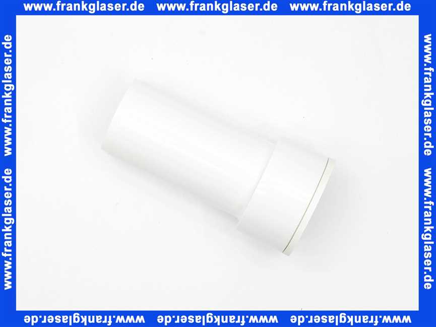 106249 Viega Anschlussrohr für Urinal-Becken mit Abgang innen waagerecht, Kunststoff, Lippendichtung nach DIN 1380, Durchmesser 50, L 130, Modell 3229
