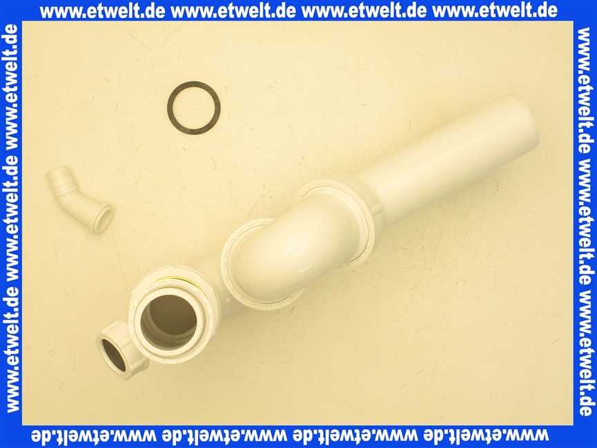 107253 Viega Röhrengeruchverschluss für Spüle, Kunststoff, Ablaufbogen 45°, Abwasserschlauchanschlauchanschluss, 1 1/2 Zoll, Durchmesser 50, Modell 7981.3