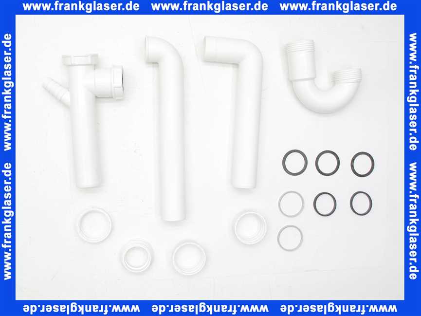 108496 Viega Ablaufverbindung für Doppelspüle, Kunststoff, Ablauf zentrisch, Abwasserschlauchanschluss mit Kappe, Höhenausgleichstück, Ablauf waagerecht, Röhrengeruchverschluss, 1 1/2 Zoll, Maß 90-310, Durchmesser 40, Modell 79485