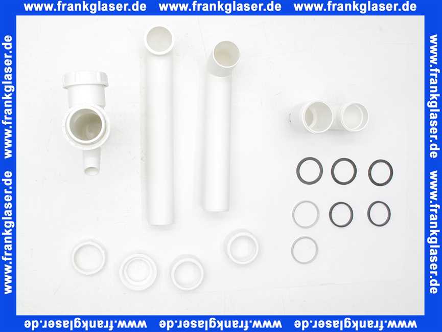 108496 Viega Ablaufverbindung für Doppelspüle, Kunststoff, Ablauf zentrisch, Abwasserschlauchanschluss mit Kappe, Höhenausgleichstück, Ablauf waagerecht, Röhrengeruchverschluss, 1 1/2 Zoll, Maß 90-310, Durchmesser 40, Modell 79485