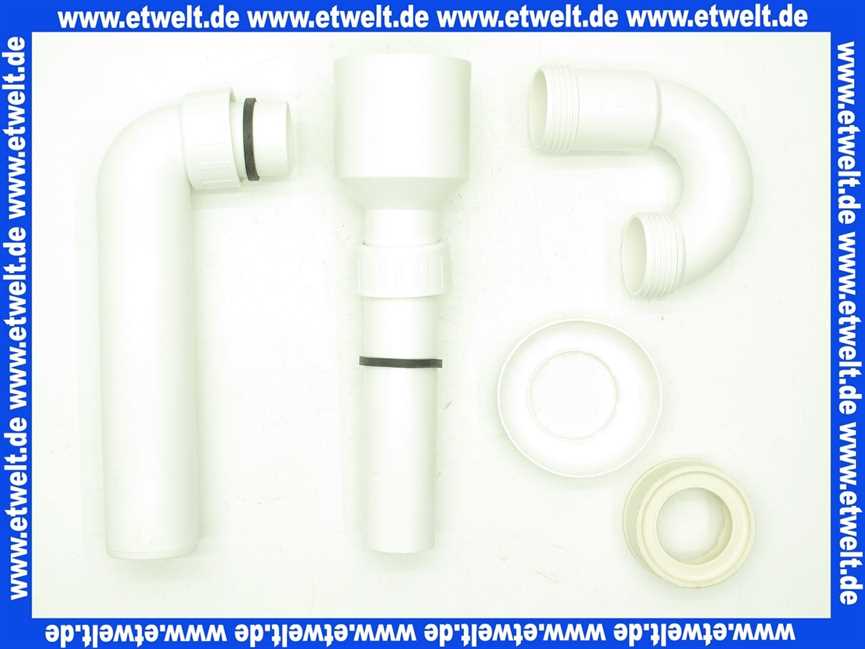 114640 Viega Röhrengeruchverschluss für Urinal-oder Ausgussbecken ohne angeformten Geruchverschluss, Kunststoff, Rosette, Lippendichtung, Ablauf waagerecht, Durchmesser1 50, Durchmesser2 50, Modell 5785.94