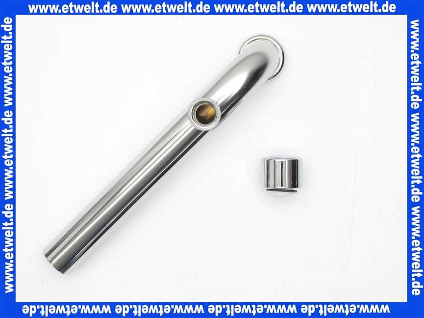 119942 Viega Ablaufbogen 90° Messing verchromt mit Rohrbelüfter, Überwurfmutter, Durchmesser 32, L 250, Modell 5611.01