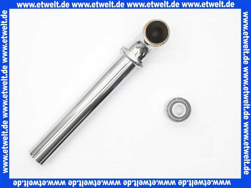 119942 Viega Ablaufbogen 90° Messing verchromt mit Rohrbelüfter, Überwurfmutter, Durchmesser 32, L 250, Modell 5611.01