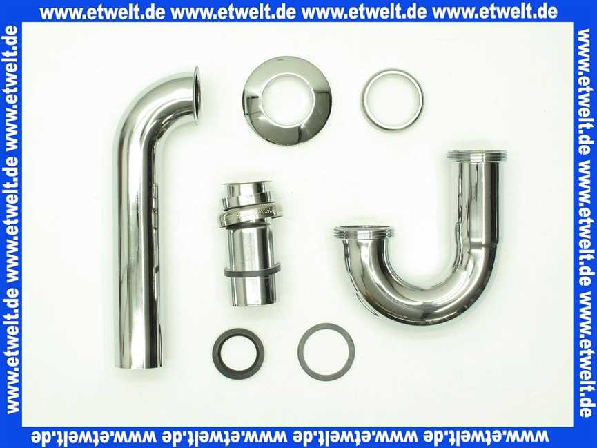 123451 Viega Röhrengeruchverschluss 5611 in G1 1/4 x G1 1/2 Messing verchromt