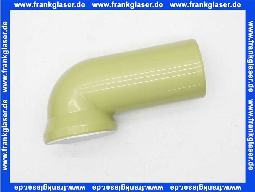123758 Viega Anschlussbogen 90° für WC, Kunststoff, Lippendichtung, Durchmesser 100, Modell 3811, moosgrün
