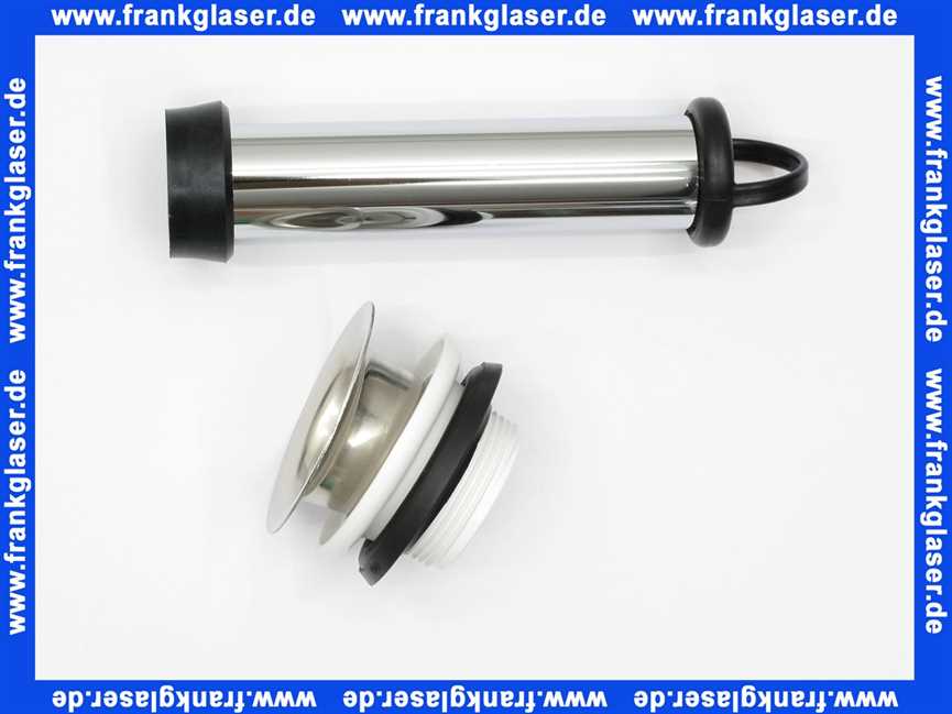 126032 Viega Standrohrventil für Spüle, Ventiloberteil Edelstahl, Ventilunterteil Kunststoff, Standrohr Messing verchromt, Aufbauhöhe Ventilunterteil 40, 1 1/2 Zoll, L 140, Durchmesser 70, Modell 7721