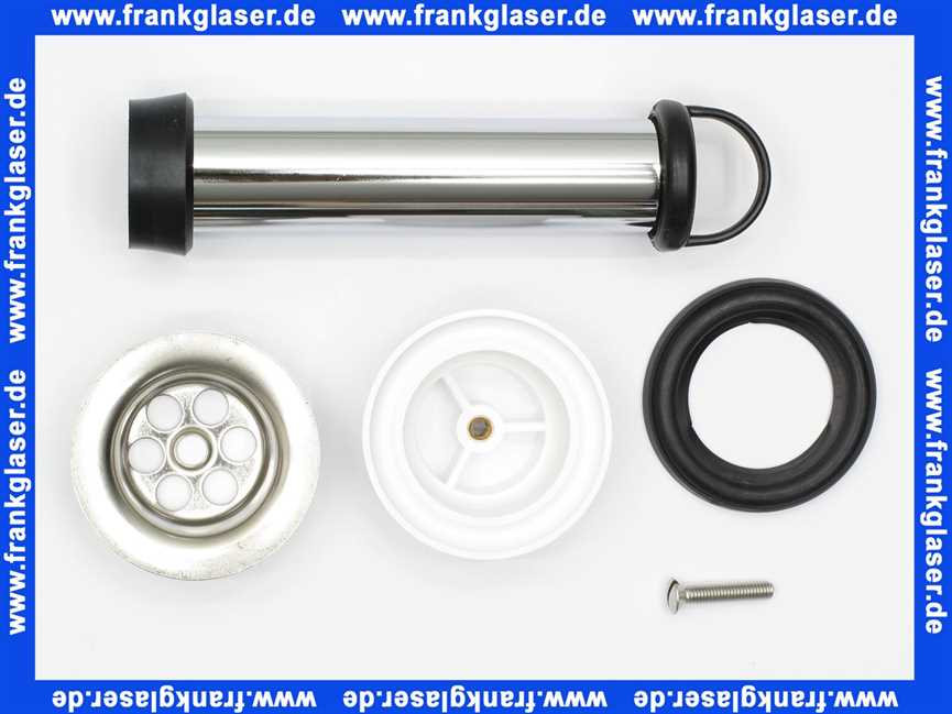 126032 Viega Standrohrventil für Spüle, Ventiloberteil Edelstahl, Ventilunterteil Kunststoff, Standrohr Messing verchromt, Aufbauhöhe Ventilunterteil 40, 1 1/2 Zoll, L 140, Durchmesser 70, Modell 7721