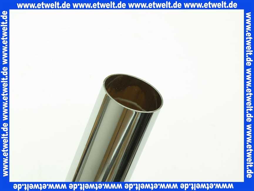 130978 Viega Ablaufrohr 180° Bodenrohr für Röhrengeruchverschluss, Messing verchromt, Durchmesser 38, L 680, mit Bördelrand, Modell 5611.1-147