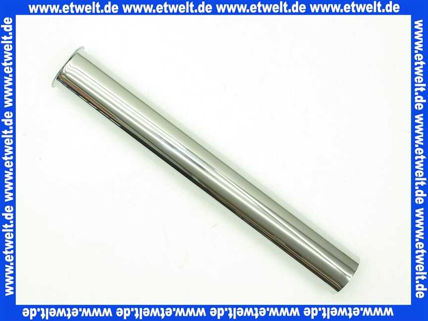 131388 Viega Ablaufrohr, Messing, Bördelrand, Durchmesser 40, L 300, Modell 9945-143, verchromt
