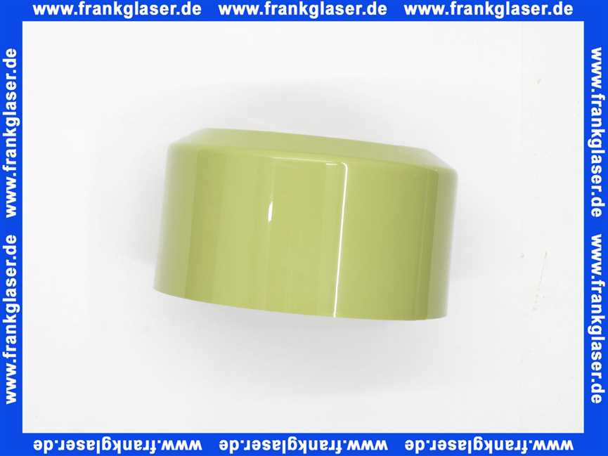 131609 Viega Rosette für WC-Anschlussbogen, WC-Anschlussrohr, Kunststoff, 2-teilig, Kennzeichnung für Schrägschnitt 22,5°, Durchmesser 100, Höhe 90, Modell 3821, moosgrün