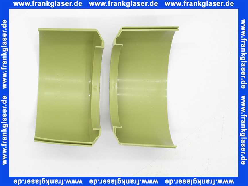 131609 Viega Rosette für WC-Anschlussbogen, WC-Anschlussrohr, Kunststoff, 2-teilig, Kennzeichnung für Schrägschnitt 22,5°, Durchmesser 100, Höhe 90, Modell 3821, moosgrün