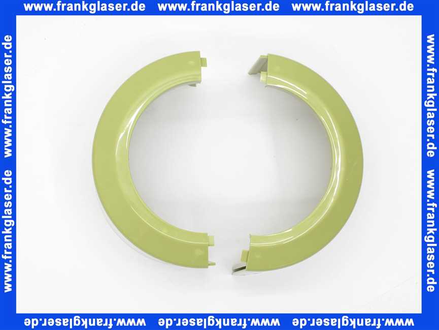 131609 Viega Rosette für WC-Anschlussbogen, WC-Anschlussrohr, Kunststoff, 2-teilig, Kennzeichnung für Schrägschnitt 22,5°, Durchmesser 100, Höhe 90, Modell 3821, moosgrün