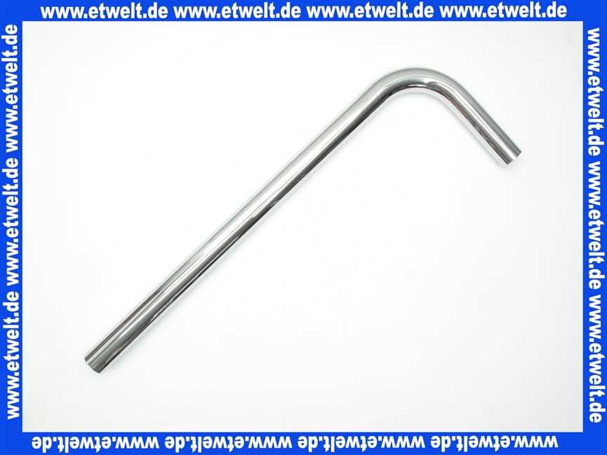136376 Viega Ablaufrohr 90° für Flaschengeruchverschluss, Messing verchromt, ohne Bördelrand, Durchmesser 40, L1 220 L2 680, Modell 5792-111