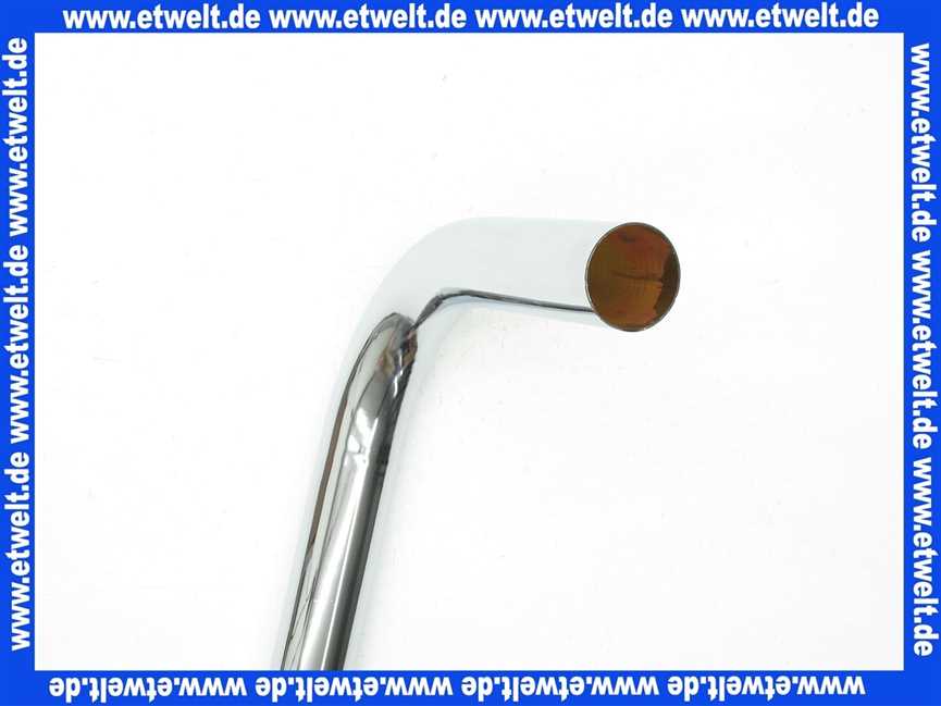 136376 Viega Ablaufrohr 90° für Flaschengeruchverschluss, Messing verchromt, ohne Bördelrand, Durchmesser 40, L1 220 L2 680, Modell 5792-111