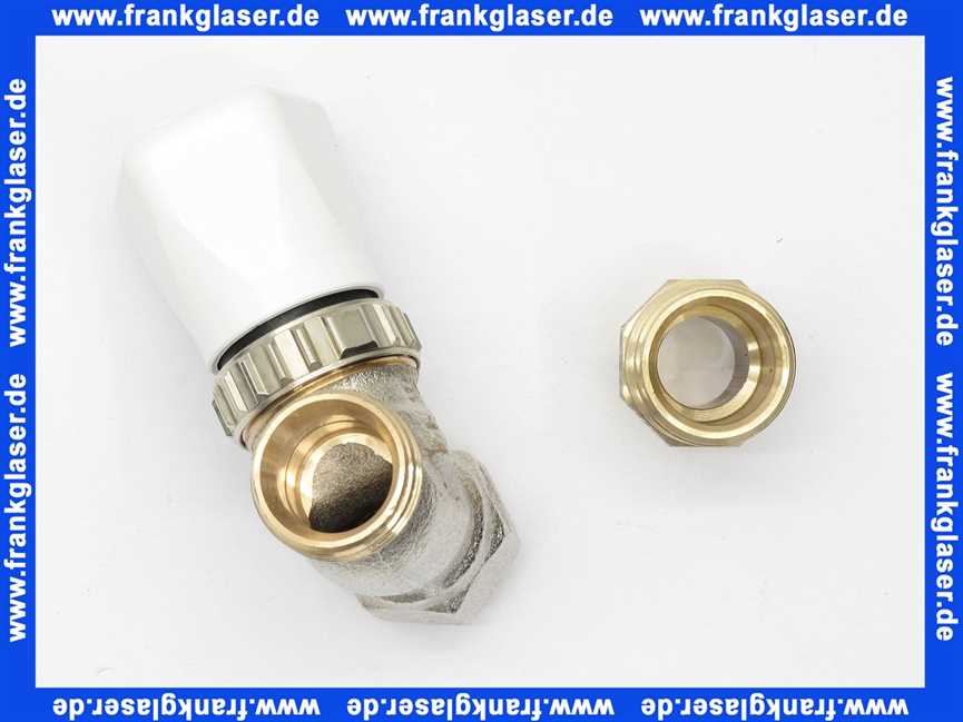 193379 Viega Vorlaufregulierventil 1010.1 1/2 x 3/4 Zoll Messing zu Heizkreisverteiler 1001 bis Baujahr 1987