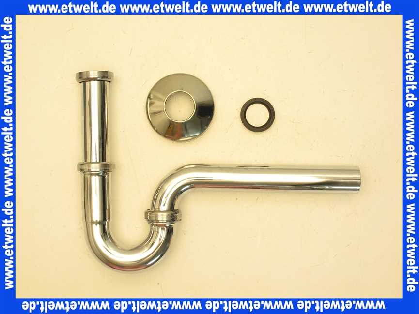 305611 Viega Röhrengeruchverschluss 5611 in G1 1/4 x G1 1/4 Messing verchromt