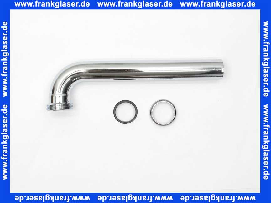 407230 Viega Ablaufbogen 90° Messing verchromt, Durchmesser 32, L 255, Modell 5622.2