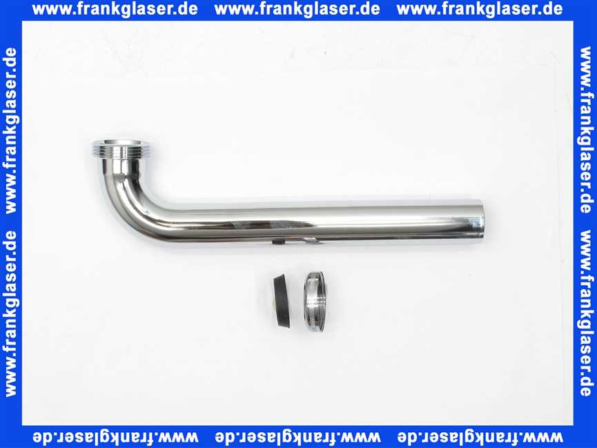 407230 Viega Ablaufbogen 90° Messing verchromt, Durchmesser 32, L 255, Modell 5622.2