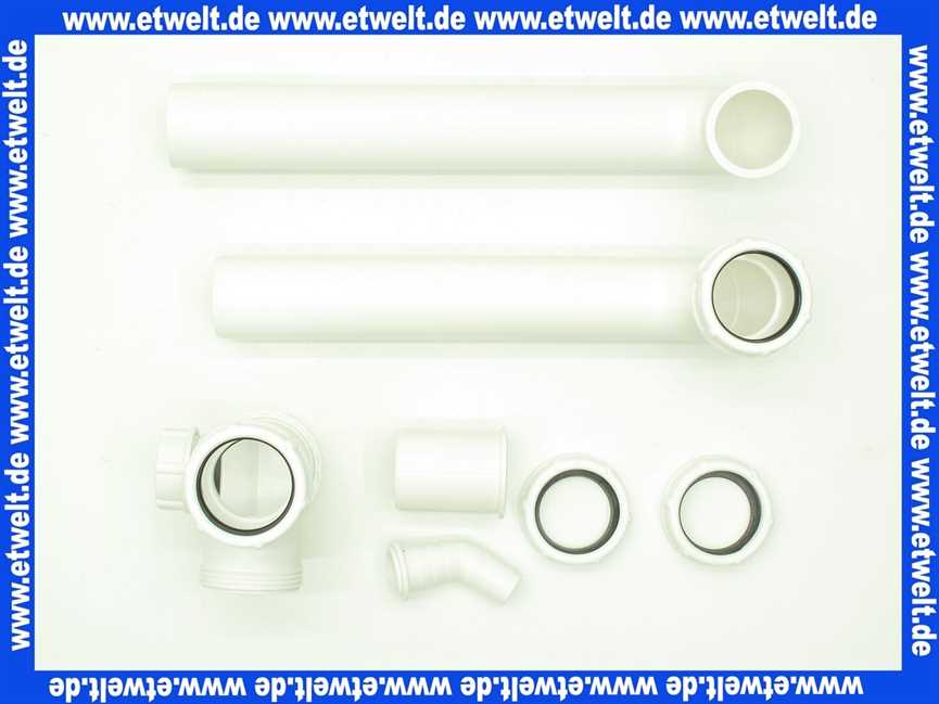 444853 Viega Ablaufverbindung für Doppelspüle, Kunststoff, Ablauf zentrisch, Abwasserschlauchanschluss, Höhenausgleichstück, Höhenverstellung, 1 1/2 Zoll, Maß 180-600, Modell 792.3