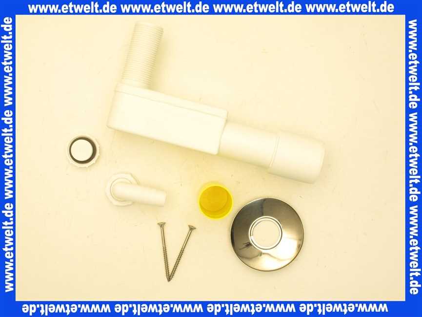 452452 Viega Geruchverschluss für Wandeinbau, abwasserschlauch von Wasch- oder Geschirrspüle, Kunststoff, Ablaufrohr senkrecht, Befestigungsschrauben, Schutzkappe für Gewinde, Rosette Edelstahl, Schlauchverschraubung 90°, Durchm. 40/50, Modell 5635.7