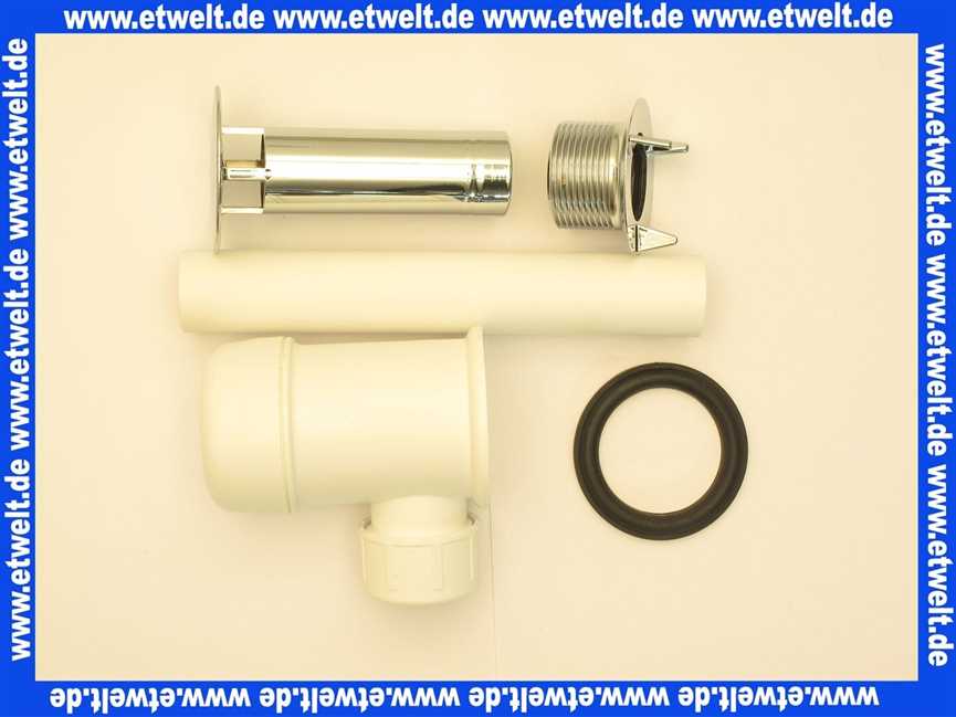 470081 Viega Flaschengeruchverschluss für WT ohne Überlauf, Kunststoff, Abdeckhaubenstandrohr verchromt herausziehbar, Ablaufrohr weiß, Geruchverschluss weiß, Durchmesser 32, Modell 5420