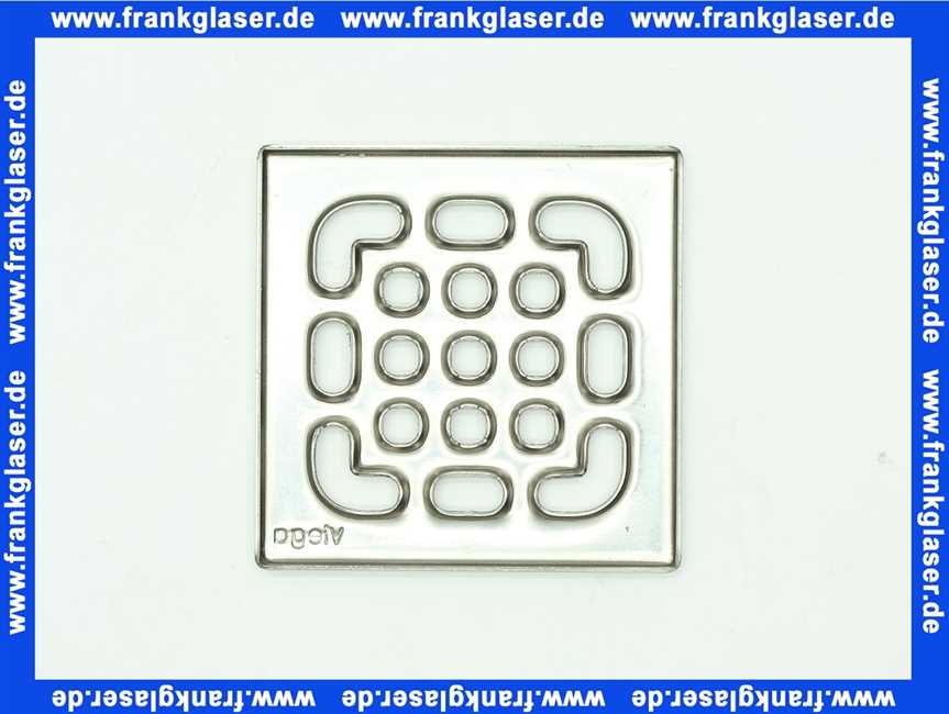 554026 Viega Gitter Rost für Bodenablauf Bodeneinlauf Duschablauf 94 x 94mm aus Edelstahl gezogen