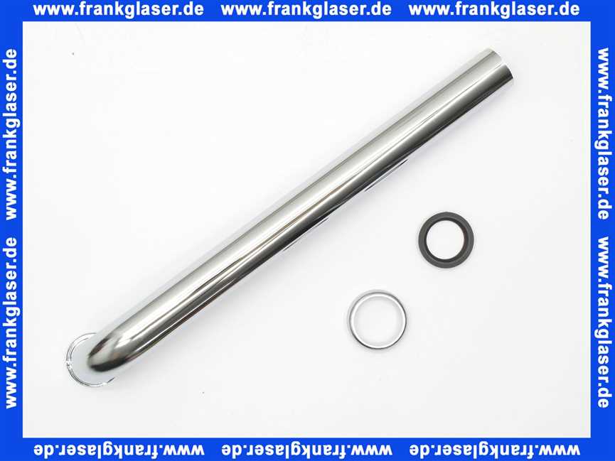 575588 Viega Ablaufbogen 90°, Messing verchromt, Modell 5621.24, 1 1/4 Zoll, Durchmesser 32, L 350