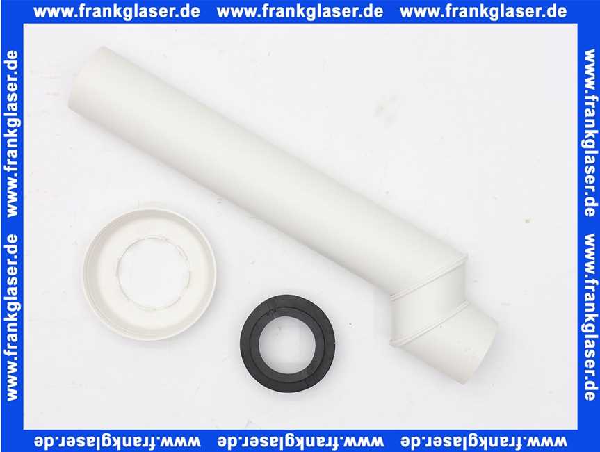 579531 Viega Spülrohr für Stand-WC, Höhenausgleich bis zu 25mm, Kunststoff, Lippendichtung, Rosette, Durchmesser 45, L 300, Modell 8310.80