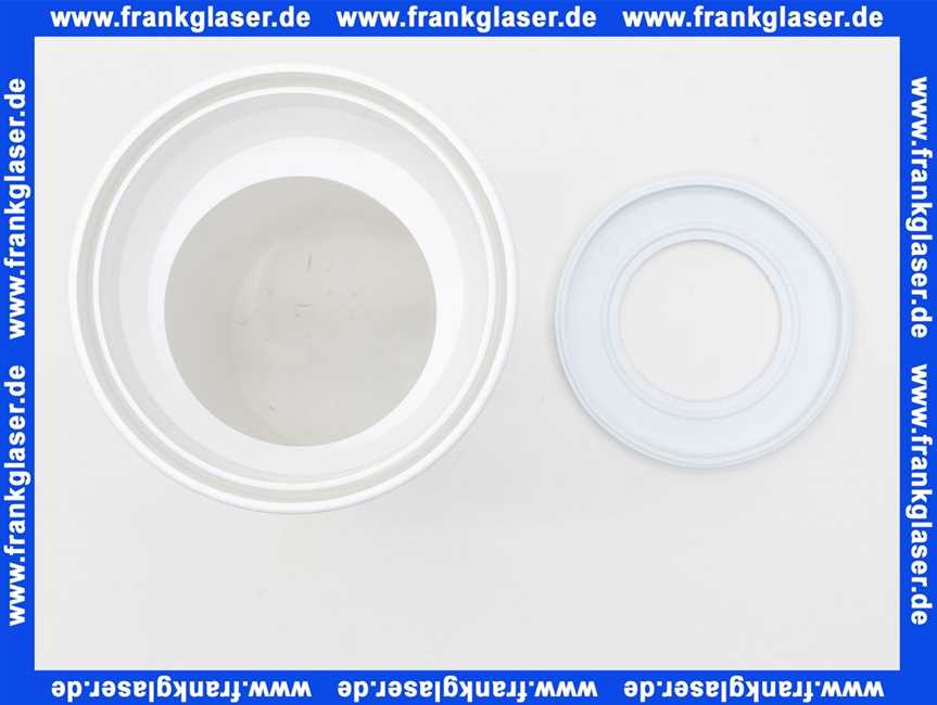 614775 Viega Anschlussrohr für Toleranzausgleich beim WC-Ablaufanschluss, Kunststoff, Lippendichtung, Muffe exzentrisch, Durchmesser 100, L 255, Modell 3815.1, weiß-alpin