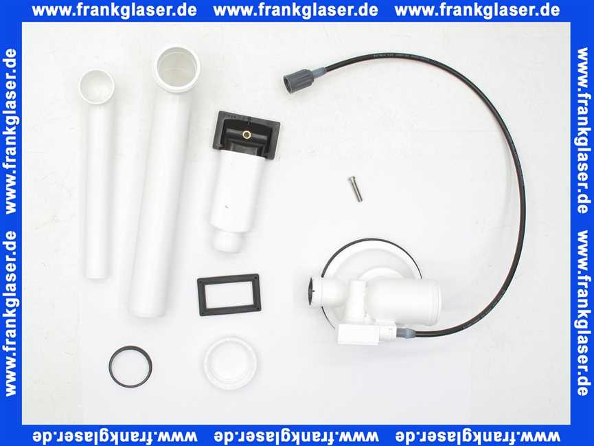 678562 Viega Ablaufventil für Spülen mit 90mm Ablaufloch mit Bowdenzugmechanik, mit quadratischem Überlauf ohne Überlaufsieb mit Siebventil, Ventilkegel und Ablaufbogen Modell 7139.161