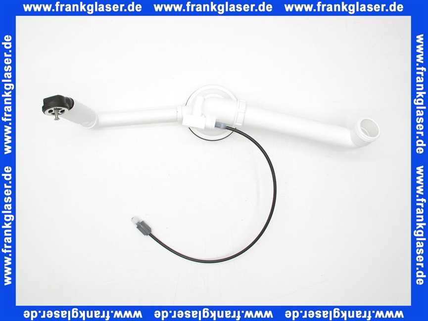 678579 Viega Ablaufventil für Spülen mit 90 mm Ablaufloch mit Bowdenzugmechanik, mit rundem Überlauf und Überlaufsieb, mit Siebventil, Ventilkegel und Ablaufbogen Modell 7139.162