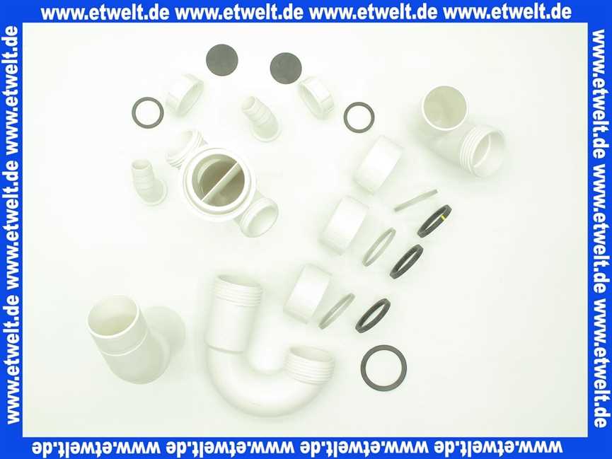 694166 Viega Röhrengeruchverschluss für Spüle, Kunststoff, Ablaufbogen 45°, 2 Abwaserschlauchanschlauchanschlüsse, 1 1/2 Zoll, Durchmesser 50, Modell 7985.32