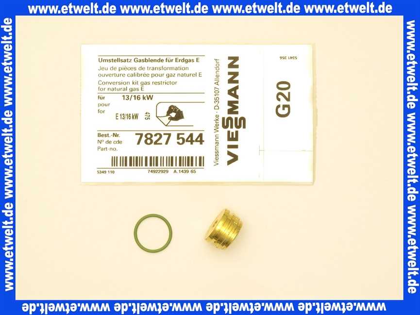 7827544 Viessmann Umstellsatz Gasblende 13/16kW auf EG-E