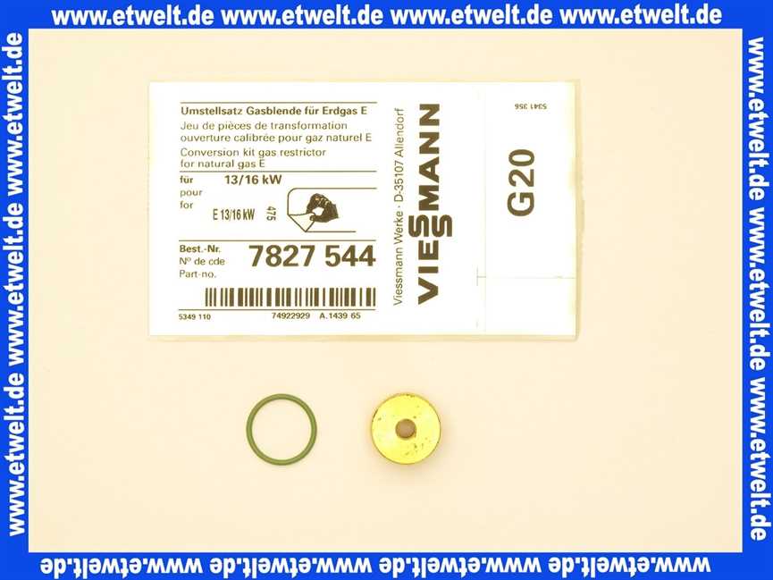 7827544 Viessmann Umstellsatz Gasblende 13/16kW auf EG-E