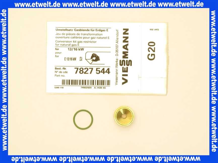 7827544 Viessmann Umstellsatz Gasblende 13/16kW auf EG-E