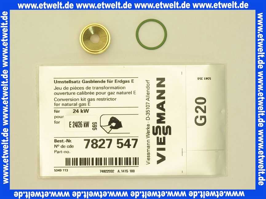 7827547 Viessmann Umstellsatz Gasblende 24kW auf EG-E