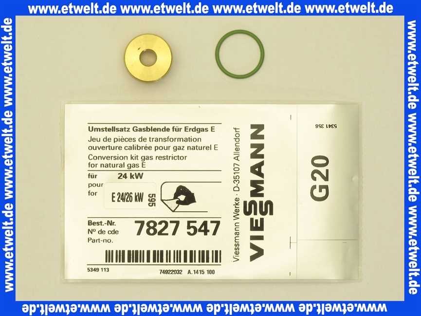 7827547 Viessmann Umstellsatz Gasblende 24kW auf EG-E