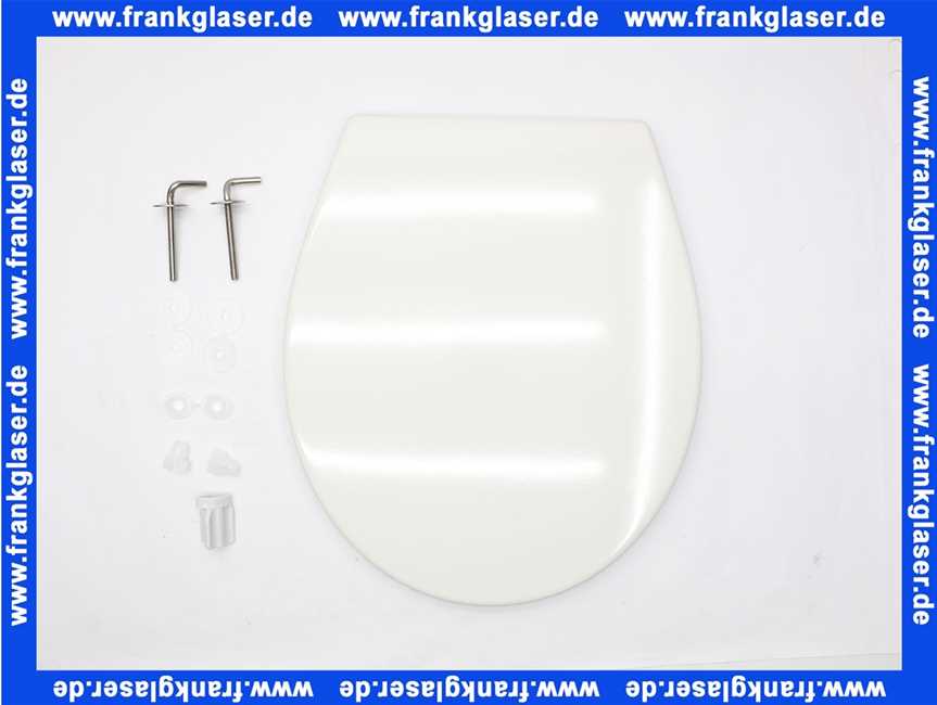 535977 Vigour WC-Sitz one mit Deckel, weiß mit Edelstahl-Scharnieren