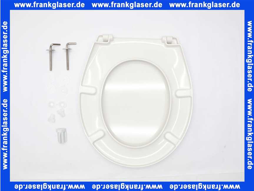 535977 Vigour WC-Sitz one mit Deckel, weiß mit Edelstahl-Scharnieren