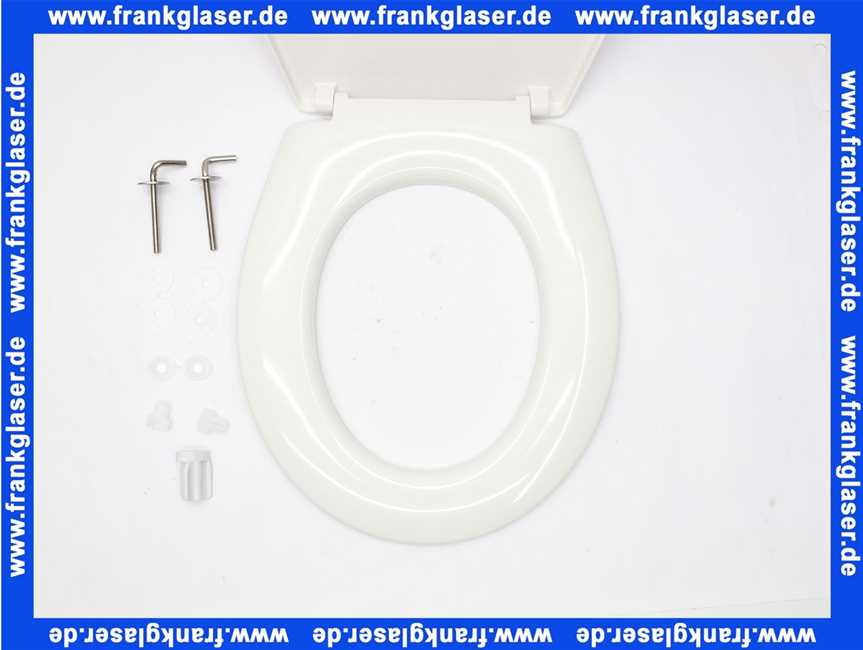 535977 Vigour WC-Sitz one mit Deckel, weiß mit Edelstahl-Scharnieren